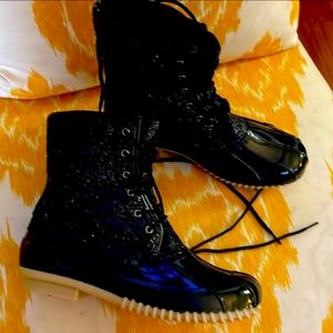 Duck Boots Size 10 Women flannel lining